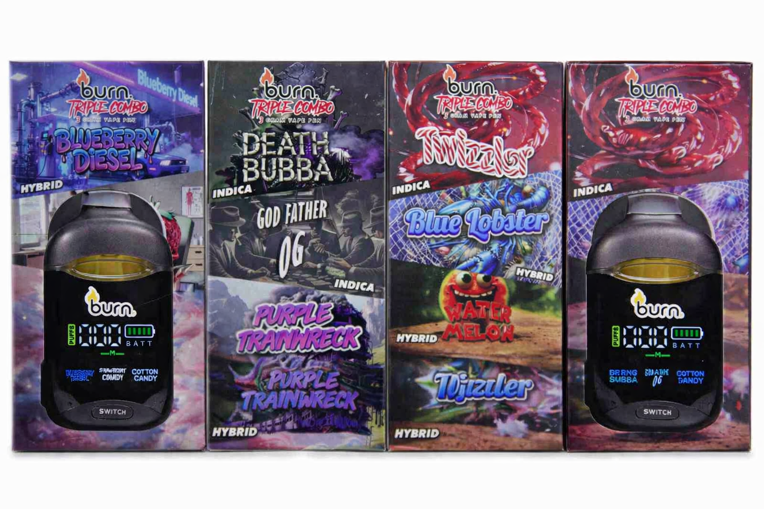image_2026-03-27_220357123.png Burn Triple Threat – Triple Combo 3G vape Pen - Image 1